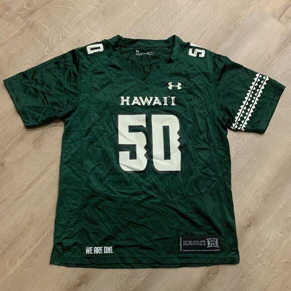 Under Armour Other - Under Armour University of Hawaii Rainbow Warriors #50 Jersey Youth Boys Large L